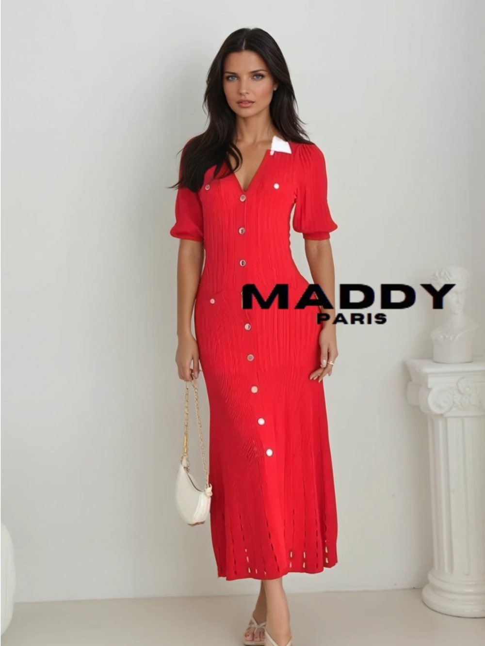 Sandro Valerie Knit Midi Dress